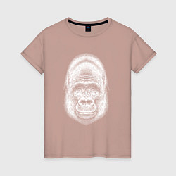 Женская футболка Морда веселой гориллы