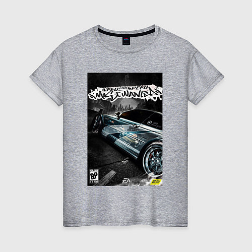 Женская футболка Most wanted - BMW / Меланж – фото 1