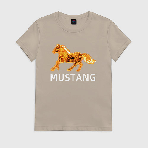 Женская футболка Mustang firely art / Миндальный – фото 1