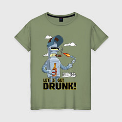 Женская футболка К черту работу - давайте выпьем