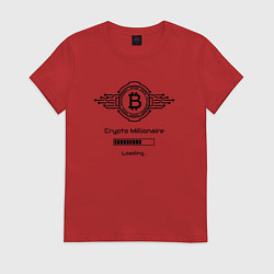 Женская футболка Биткоин символ миллионер
