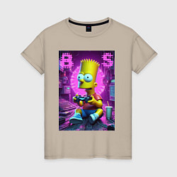 Женская футболка Bart Simpson - cool gamer