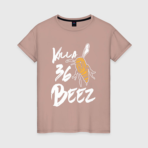 Женская футболка Killa beez 36 / Пыльно-розовый – фото 1