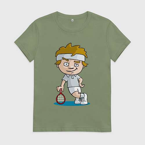 Женская футболка Теннисист / Авокадо – фото 1