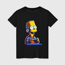 Женская футболка Bart is an avid gamer