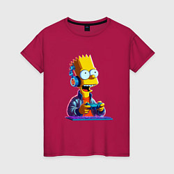 Женская футболка Bart is an avid gamer