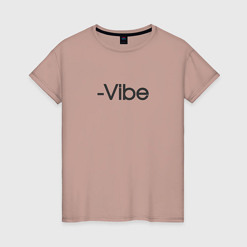 Женская футболка Минус вайб / Пыльно-розовый – фото 1