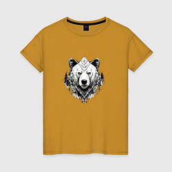 Женская футболка Геометрический медведь