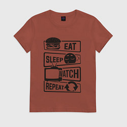 Женская футболка Есть спать телик