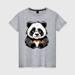 Женская футболка Милая панда лежит