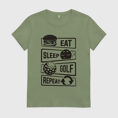 Женская футболка Есть спать гольф / Авокадо – фото 1
