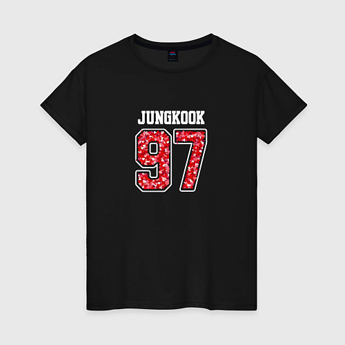 Женская футболка Jungkook legendary / Черный – фото 1