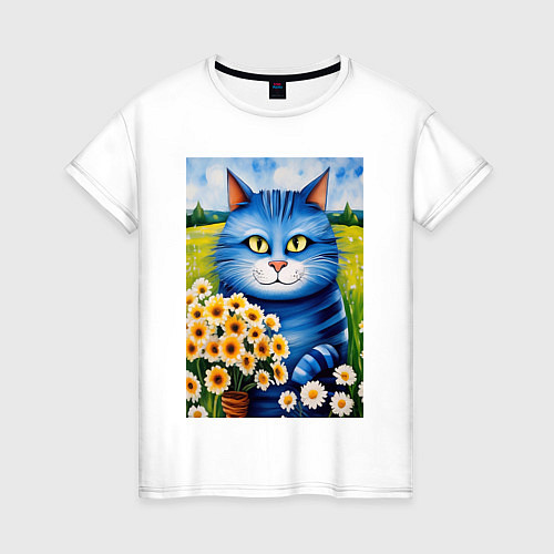 Женская футболка Мартовский кот / Белый – фото 1
