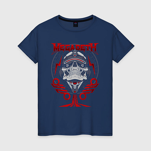 Женская футболка Megadeth rock / Тёмно-синий – фото 1