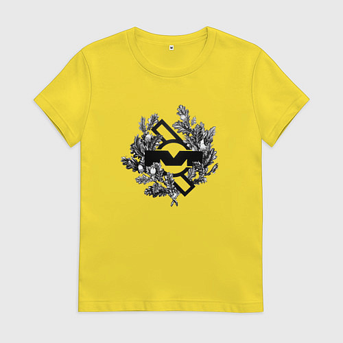 Женская футболка Depeche Mode - Mute records logo / Желтый – фото 1