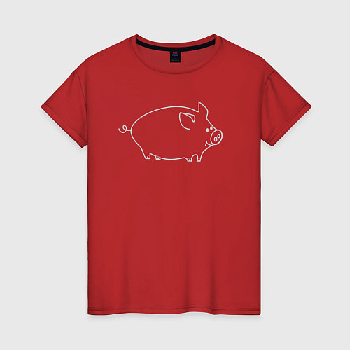 Женская футболка Пига / Красный – фото 1
