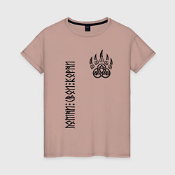 Женская футболка Символика печать велеса - помни свои корни
