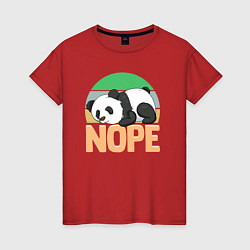 Футболка хлопковая женская Panda nope, цвет: красный