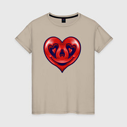 Женская футболка Smiling heart