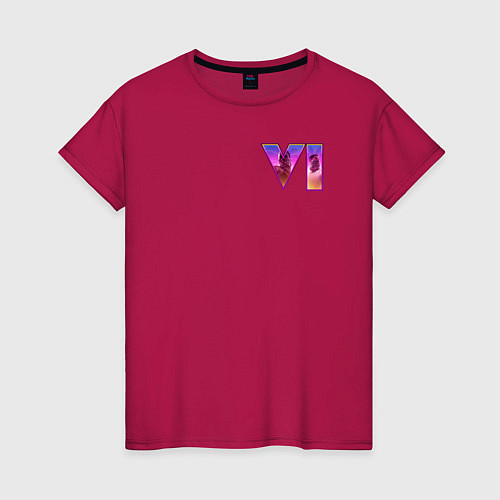 Женская футболка GTA VI - logo / Маджента – фото 1