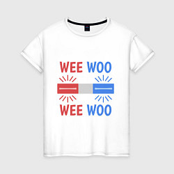 Футболка хлопковая женская Wee woo, цвет: белый