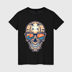 Женская футболка Summer skull