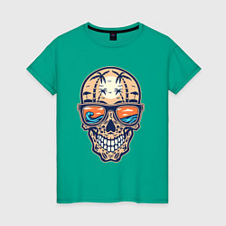 Женская футболка Summer skull