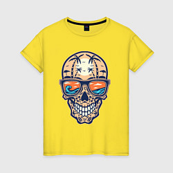 Женская футболка Summer skull