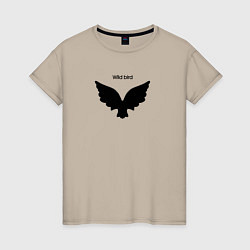Женская футболка Дикая птица силуэт