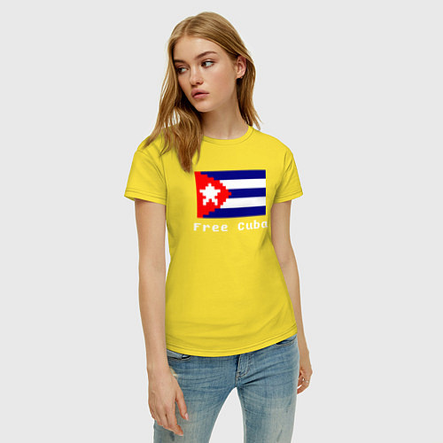 Женская футболка Free Cuba / Желтый – фото 3