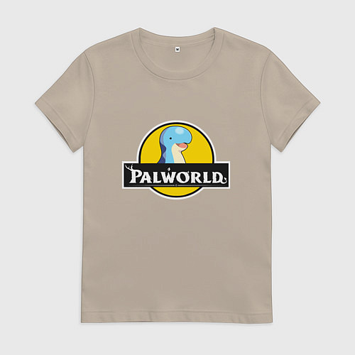 Женская футболка Релаксаурус Палворлд / Миндальный – фото 1