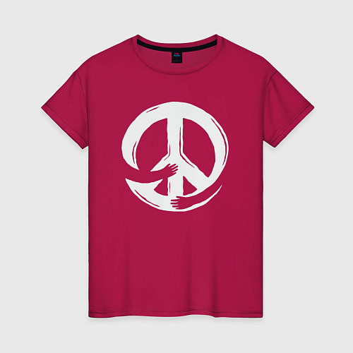Женская футболка Руки мира / Маджента – фото 1