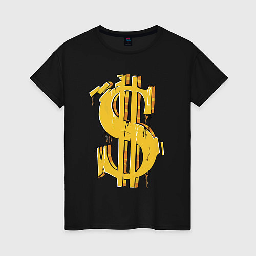 Женская футболка Знак денег / Черный – фото 1