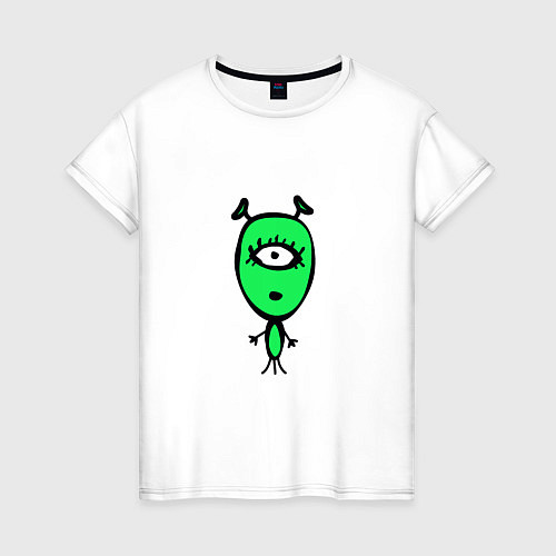 Женская футболка Милый инопланетянин / Белый – фото 1