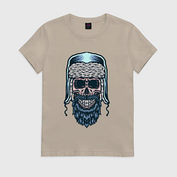 Женская футболка Череп в шапке
