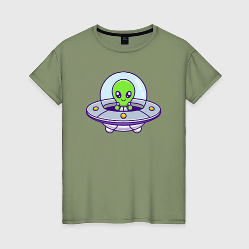 Женская футболка Green alien / Авокадо – фото 1
