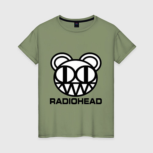 Женская футболка Radiohead logo bear / Авокадо – фото 1