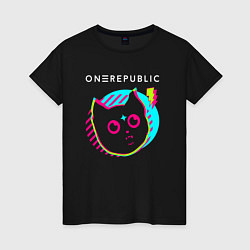 Женская футболка OneRepublic rock star cat