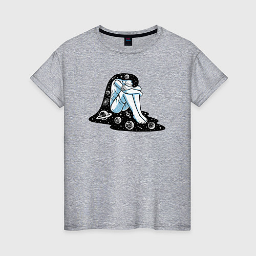 Женская футболка Space girl / Меланж – фото 1
