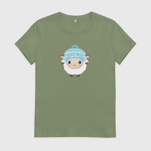 Женская футболка Маленькая овечка / Авокадо – фото 1