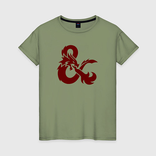 Женская футболка Подземелья и драконы лого / Авокадо – фото 1