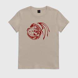 Женская футболка Дракон вокруг игральной кости