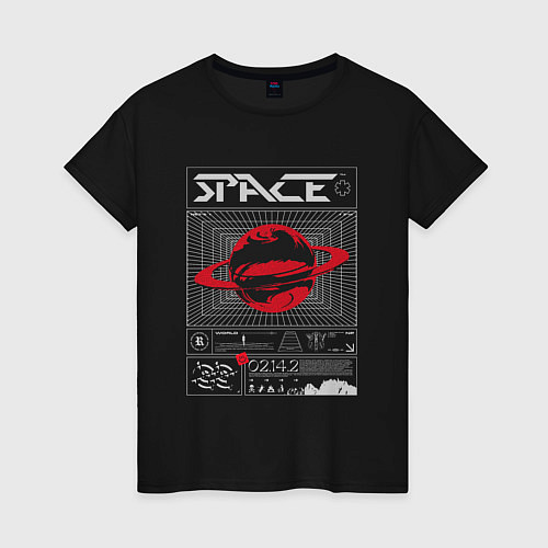 Женская футболка Space streetwear / Черный – фото 1