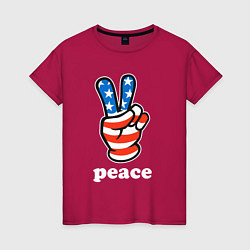 Женская футболка USA peace