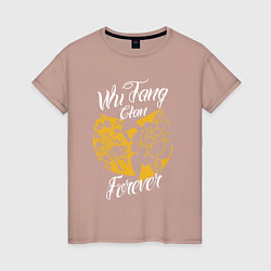 Футболка хлопковая женская Wu tang clan forever, цвет: пыльно-розовый