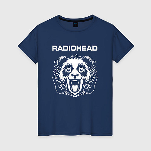 Женская футболка Radiohead rock panda / Тёмно-синий – фото 1