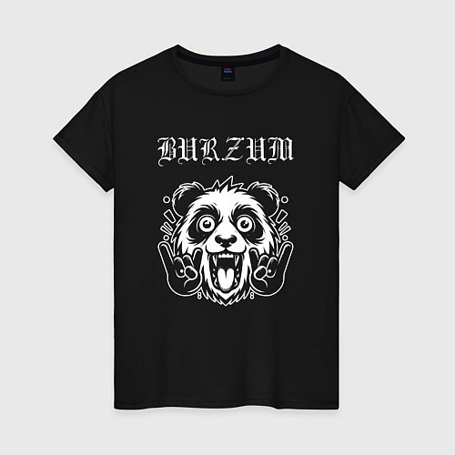 Женская футболка Burzum rock panda / Черный – фото 1