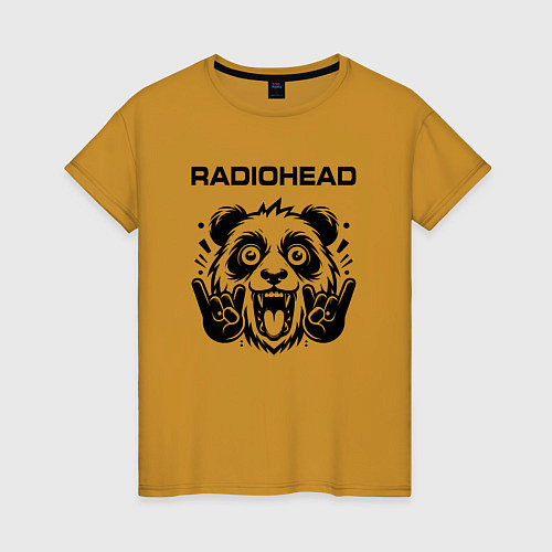 Женская футболка Radiohead - rock panda / Горчичный – фото 1