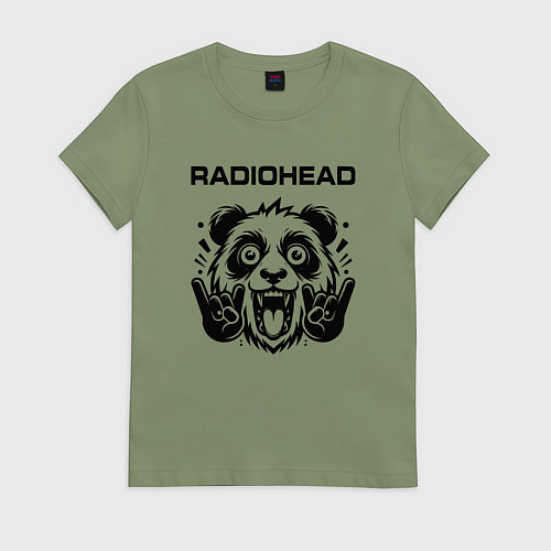 Женская футболка Radiohead - rock panda / Авокадо – фото 1