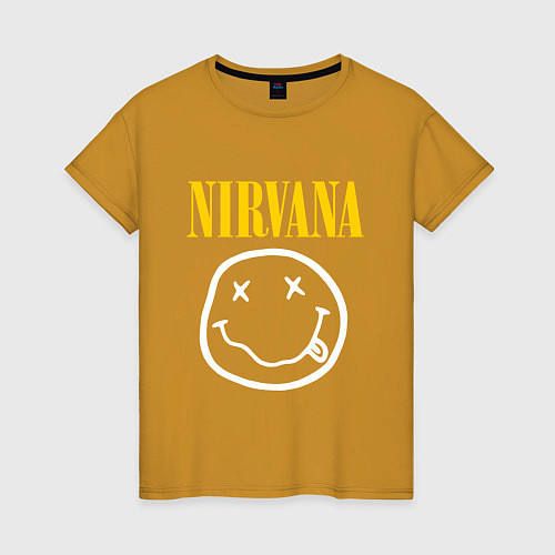 Женская футболка Nirvana original / Горчичный – фото 1